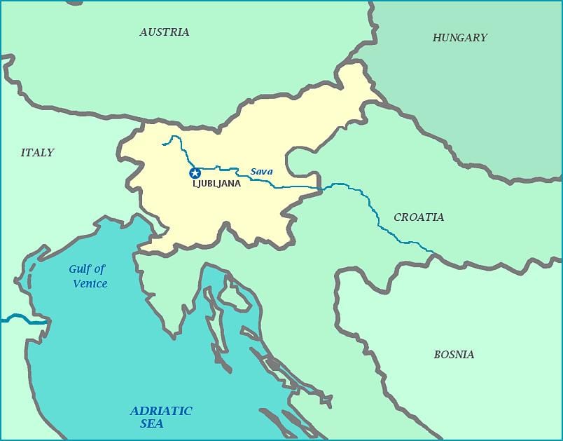 Harta e bregdetit Slloven