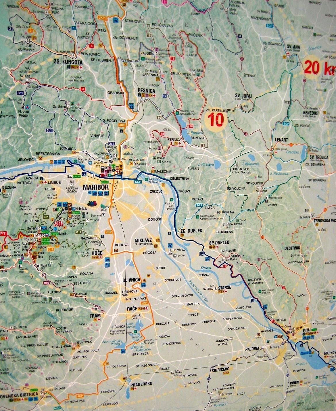 Harta e Sllovenisë çiklizmit