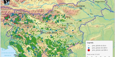 Harta e shpellave në Slloveni