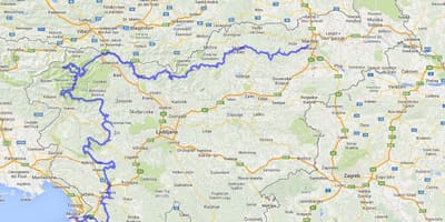 Harta e Sllovene malit gjurmët