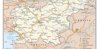 Harta e Sllovenisë aeroporte