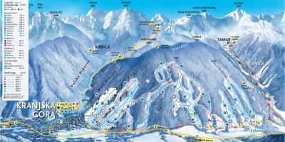 Harta e Sllovenisë ski resorts