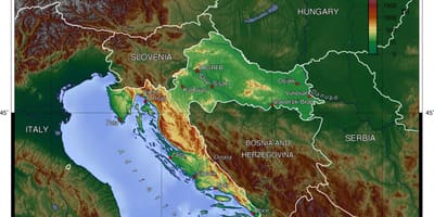 Harta e Sllovenisë topografike