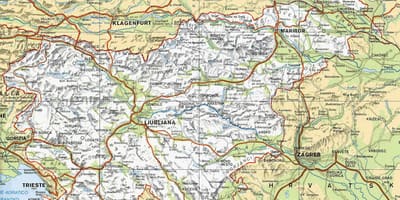 Harta e terme Slloveni